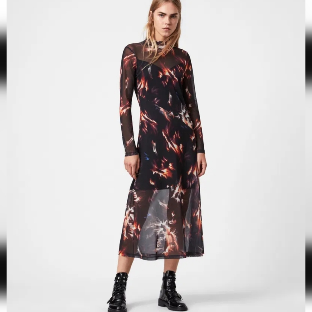 Allsaints Hanna Flames dress